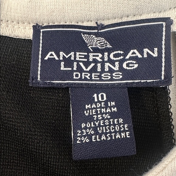 American Living Black Dress with White Trim - Picture 6 of 6